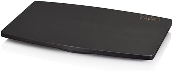 Prosumer's Choice Natural Bamboo TV Swivel Stand for LED/LCD TV, Monitors, Stereos, 21 inch Base Surface | Steel Ball Bearings | 360˚ Rotation – Black