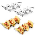 SAILING STONES Taco Holder - Pack of 4 Stainless Steel Taco Tray, Stylish Taco Shell Holders, Taco Stand, Oven Safe for Baking, Dishwasher and Grill Safe