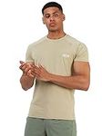 TCA Stamina Lightweight Gym Top, Dry Fit Running Top for Men - Gym Tops for Men, Gym T Shirts Men - Wet Sand, L