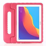 EVA Huawei Mediapad T5 10 Case Kids Shockproof Convertible Handle Light Weight Super Protective Stand Cover Case for Huawei Mediapad T5 10 - Rose Red