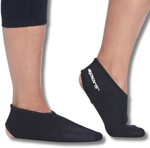 Sporti Swim Socks for Fins, 2.5mm Neoprene Bodyboard Socks, Swimming Gears Suitable for Water Sports Snorkeling, Scuba Diving, Paddling, Boarding - Black - X-Small
