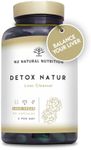 Powerful Colon Cleanse Liver Detox Natural Supplements. Bloating Relief. Boosted with Milk Thistle, Artichoke extract, Vitamin B, Selenium and Burdock. 90 Capsules. Vegan. CE. N2 Natural Nutrition