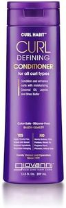 GIOVANNI Curl Habit Curl Defining Conditioner - Curly Hair Conditioner, Enhance Curls with Coconut Oil, Jojoba & Shea Butter, Vegan, Cruelty-Free, Silicone-Free - 13.5 oz