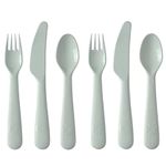 Children Kids Baby Toddler Green Cutlery Set IKEA Kalas Replacements Colour Choice 6pcs Fork Knife Spoon BPA Free 6pcs