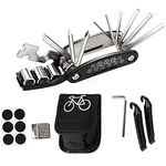 SOUNESS 16 in 1 Multifunction Tools-Bike Tools & Equipment，Puncture Repair kit Bike tyre，withTool Kits。 (Number 1)