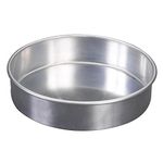 Nordic Ware Naturals 8" Round Layer Cake Pan, Natural Aluminium Baking Tin with Superior Heat Conductivity, Premium Bakeware Made in The USA, Silver