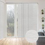 GoDear Design Adjustable Sliding Panel Track Blind 116-218 cm W x Up to 243 cm H, Extendable Rail Track Vertical Blind for Sliding Patio Door, Large Window Blind, Woven Panel Curtain, Marble