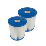 FreeLeben Pack of 2 Filter Cartridges for Pool, Spa Replacement Inflatable Pool Cleaning Filter Accessories, Easy Installation Hot Tub Antimicrobial Filter Cartridge (Size: I)