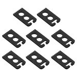 sourcing map No Tie Shoelace Buckles, Black Plastic Lace Lock Clip for Sneakers Sports Shoes, 8Pcs