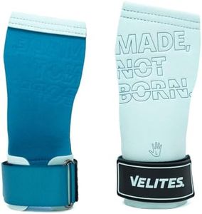 Velites I Quad Pro Hand Grips Size L I Professional Cross Training Gloves or Gymnastics I Suitable for Any Surface I Use with Magnesium I Design Without Holes I Includes Free Bands.