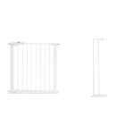 Munchkin Stair Gate, Maxi Secure Toddler & Baby Gate, Stair Gate Pressure Fit Baby or Dog Gate, Baby Safety Gate for Stairs & Doorways, Easy Install No-Screws Child Gate, 89-96cm, White