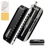 EAST TOP Updated FORERUNNER 2.0 without valves Chromatic Harmonica 12-Hole 48 Tones G Key Chromatic Mouth Organ Harmonica for Adults,Beginners and Students