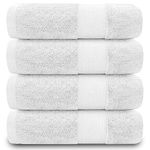 GC GAVENO CAVAILIA Hand Towels For Bathroom - 700 GSM Towels Set of 4 - Egyptian Cotton Towels - Hotel Quality Towels - Machine Washable - White - 50X85