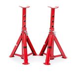 Wolf 3 Ton Folding Axle Stands (2pcs) Floor Jack Car Heavy Duty Supports 285mm-400mm Vehicle Maintenance Repairs 3 Tonne Capacity