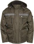 Caterpillar Men's Big Tall Heavy Insulated Parka (Regular and Big & Tall Sizes), Army Moss, XXXXL