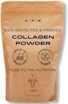 APE Nutrition Collagen Powder Peptides - Type 1 & 3 Bovine Collagen Protein, 100% Grass-Fed & Finished, Ancestral Supplement UK, Unflavoured, Improves Hair Skin & Nail Health