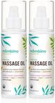 Massage Baby Oil – Organic, Nourishing with Egyptian Calendula, Chamomile & Lavender – Gentle for After-Bath Relaxing – Cruelty-Free Baby Oils for Baby & Kids by Mambino Organics, 2-Pack 5 fl oz