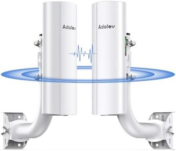 AdaLov CPE366 Gigabit Wireless Bridge: 5.8GHz Outdoor CPE with Bracket Mounts, 3KM Point to Point WiFi Bridge, IP65 Network Extension for Barn, Garage, Shop, Compatible with Starlink & Security Camera