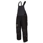 KLIM Men's Klimate Winter Insulated Snowmobile Gore-Tex Bib Tall Medium - Black - Metallic Silver