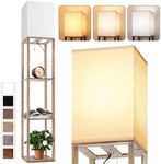 Floor Lamp with Shelves for Living 