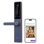 Urban Company Native Smart Door Lock Pro with Camera | 6-Way Unlock—Fingerprint, BellLink, UC App (WiFi), PIN, RFID, Key | 3-Year Warranty | Free UC Installation | 100% Data Security | Cosmic Blue