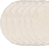 WUD Unbleached Muslin Idli Cloth 6 Round Pieces for Steaming Idlis Without Hole,Double Stitched Edges, Reusable Size- 30cm Diameter,Suitable for 3/4/5/6/7 Pit Idli Plates