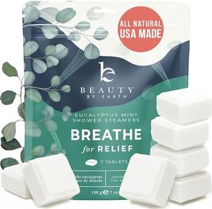 Shower Steamers Aromatherapy - USA Made with Natural Ingredients & Eucalyptus Essential Oil, Large Shower Bombs for Cold and Flu, Relaxation Spa Gifts for Women & Men, Unique Self Care Gifts