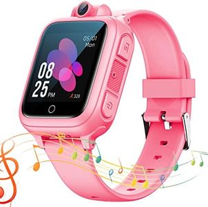 Kids Smart Watch with 14 Puzzle Games MP3 Music Player Camera Photo Voice Video Recorder SD Card Calculator Alarm Clock Stopwatch Timer 3-12 Years Old Girl Birthday Gift Toy Electronic Learning