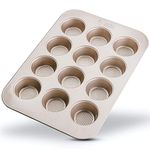 Ultra Cuisine 12-Cup Muffin Pan - Cupcake Tins 12 - Nonstick For Easy Release - Durable And Warp-Resistant - Superior Baking Performance - Muffin Pan No Rust - Aesthetic Baking Experience - Muffin Tin