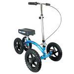 KneeRover QUAD All Terrain Knee Scooter Knee Walker for Foot, Lower Leg or Ankle injury in Metallic Blue