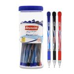 Reynolds RACER GEL Pen SET - 20 PENS (15 BLUE 3 BLACK 2 RED) | PENS WITH COMFORTABLE GRIP | GEL PENS FOR WRITING | PEN FOR STUDENTS & OFFICE STATIONERY | 0.5 mm TIP SIZE