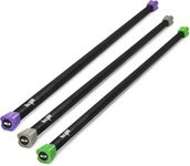 Yes4All Total Body Workout Bar/Weighted Bar & Resistance Band Pilates Bar & Weighted Bar Rack/Weighted Bar Holder Storage - Great for Aerobics, Pilates and Yoga - Weighted Exercise Bar