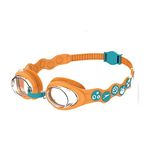 Speedo Infant Sea Squad Spot Swimming Goggles | Learn to Swim | Adjustable Strap | Comfort, Aquarium/Aanadi Orange/Clear, One Size