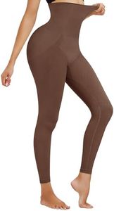 Nebility Shapewear Tummy Control High Waisted Body Shaper for Women Thigh Slimmer Butt Lifting Shapewear (Brown,S)
