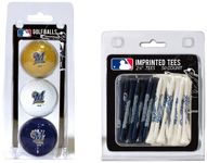 MLB Milwaukee Brewers 3 Ball/50 Tee Pack, Navy