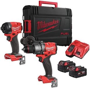 Milwaukee M18FPP2A3-502X 18V 2x5Ah Combi Drill/Impact Driver Kit