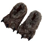 YESBOR Men's Fluffy Furry Bear Stuffed Animal Claw Paw Slippers Halloween Costume House Shoes 8