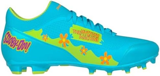 Phenom Elite Scooby-Doo Football Cleats – Velocity 3.0 | Teal Mystery Machine Edition | Men's Lightweight Speed Performance Cleats (Medium, 4.5)