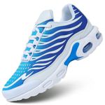 Men's Running Shoes Air Low Top Shoes for Men Basketball Sneakers Fashion Tennis Sport Fitness Cross Trainers White Blue