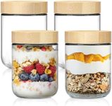 NETANY 4-pack 16oz Glass jars with 