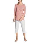 Calida Women's Sweet Dreams Pyjama Set, Pink (Rose Bud 251), 18 (Size: Medium)