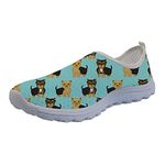 Showudesigns Puppy Dog Print Running Shoes Mens Womens Trainers Athletic Gym Fitness Walking Run Jogging Walking Sneakers UK 5