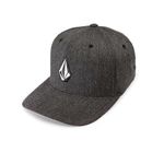 Volcom Men's Full Stone Heather Xfit Hat, Charcoal Heather, Small/Medium