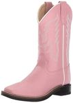 Old West Kids Boots Baby Girl's Square Toe Leatherette (Toddler/Little Kid) Pink 13 Little Kid M