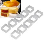 Taiwanese Pineapple Cake Mold, Convinient DIY Pastry Tool Mutifuctional Practical 10Pcs/Set Baking Mold (Square)