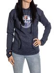 Calhoun NHL Women's Team Logo Fitted Nantucket Pullover Hoodie (Edmonton Oilers, XX-Large)