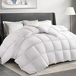 MERITLIFE All Season Comforter Queen Size White, Ultra Soft Fluffy Down Alternative Comforter Duvet Insert with 8 Corner Ties, Summer and Winter Quilts, Box Stitched, Machine Washable（88 x 88 inches）