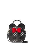 kate spade new york DISNEY X MINNIE MOUSE ROUND CANTEEN PURSE BLACK & WHITE POLKA DOT, S