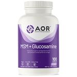 AOR - MSM + Glucosamine, 100 Capsules - Methylsulfonylmethane MSM Capsules with Glucosamine Sulfate 500mg - Inflammation Relief, Knee Pain, Joint Health, Swelling Reducer & Osteoarthritis Pain Relief