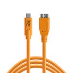 TetherPro USB-C to 3.0 Micro-B, 15' (4.6m) (High-Visibility Orange)